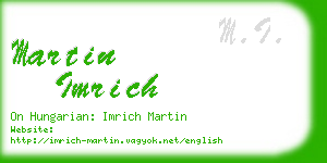 martin imrich business card